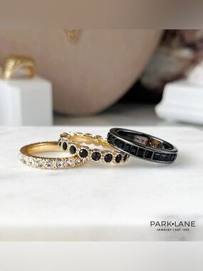 Park Lane Ember Stackable Rings - Set of 3